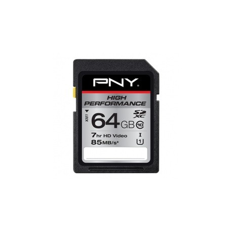 Memoria Flash PNY High Performance, 64GB SDXC Clase 10