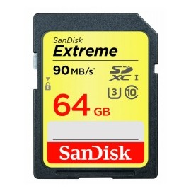 Memoria Flash SanDisk Extreme, 64GB SDXC UHS-I U3 Clase 10