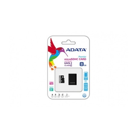 Memoria Flash Adata Premier, 8GB microSDHC UHS-I Clase 10, con Lector microReader OTG