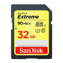 Memoria Flash SanDisk Extreme, 32GB SDHC UHS-I U3 Clase 10