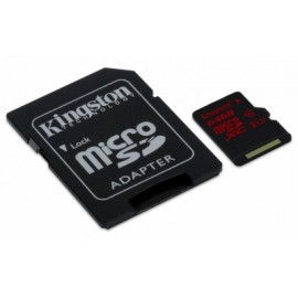 Memoria Flash Kingston, 64GB microSDHC SDXC UHS-I Clase 3, con Adaptador microSD