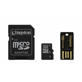 Kingston 16GB Multi Kit  Mobility Kit Clase 4, incl. Tarjeta microSDHC con Adaptadores SD y USB