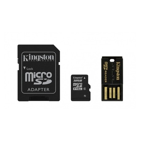 Kingston 32GB Multi Kit  Mobility Kit Clase 4, incl. Tarjeta microSDHC con Adaptadores SD y USB