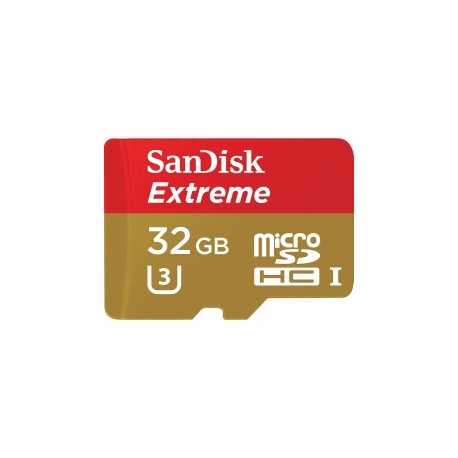 Memoria Flash Sandisk Extreme, 32GB MicroSDXC UHS-I Clase 10, con Adaptador