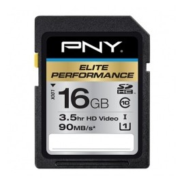 Memoria Flash PNY Elite Performance, 16GB SDHC Clase 10