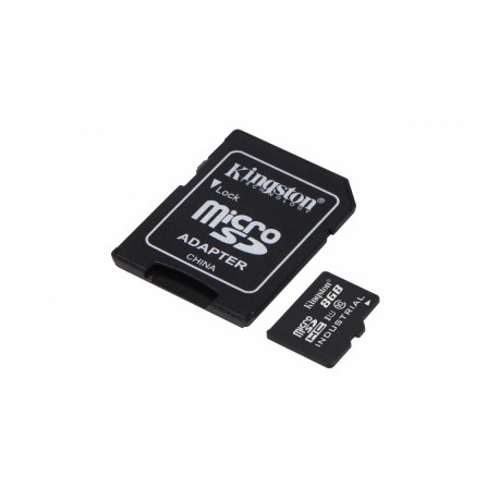 Memoria Flash Kingston, 8GB microSDHC UHS-I Clase 10 para Temperaturas Industriales, con Adaptador