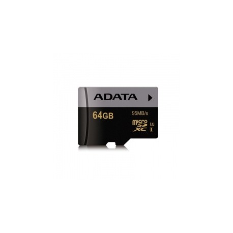 Memoria Flash Adata Premier Pro, 64GB, MicroSDXC UHS-I U3 Clase 10, con Adaptador