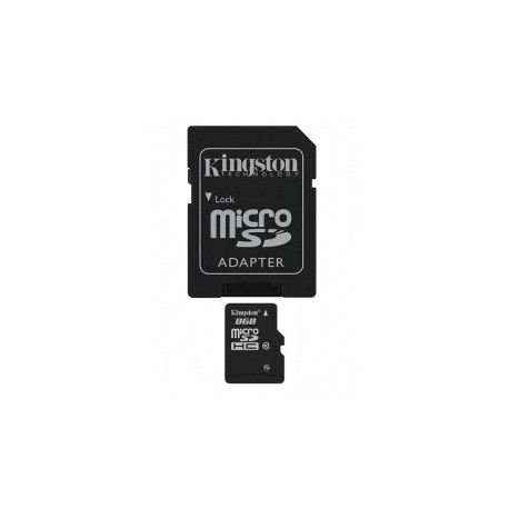 Memoria Flash Kingston, 8GB microSDHC Clase 10, con Adaptador