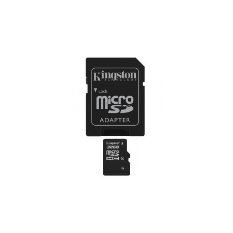 Memoria Flash Kingston, 32GB microSDHC Clase 4, con Adaptador