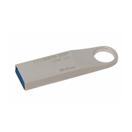 Memoria USB Kingston DataTraveler SE9 G2, 64GB, USB 3.0, Metálico