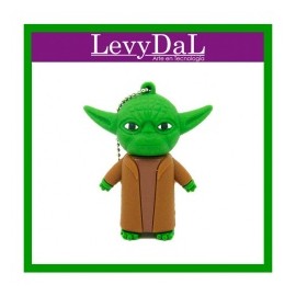 Memoria USB LevyDal Yoda Manos Abiertas, 16GB, USB 2.0, Marrón, Verde