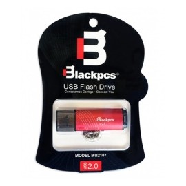 Memoria USB Blackpcs MU2107, 32GB, USB 2.0, Rojo