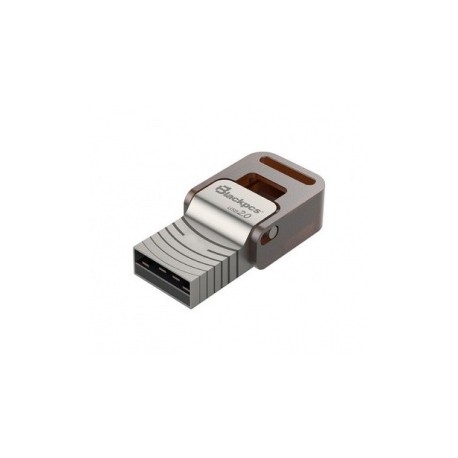 Memoria USB Blackpcs MO2O1, OTG, 16GB, USB 2.0, Plata