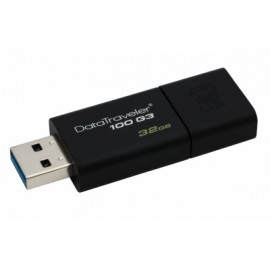 Memoria USB Kingston DataTraveler 100 G3, 32GB, USB 3.0, Negro