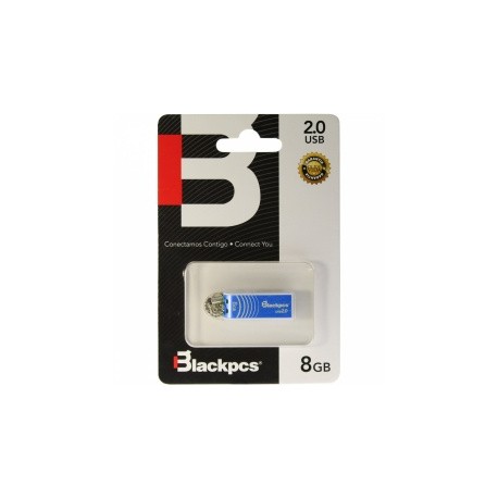 Memoria USB Blackpcs MU2103B, 8GB, USB 2.0, Azul