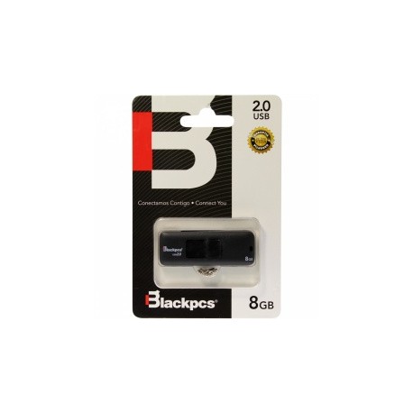 Memoria USB Blackpcs MU2101, 8GB, USB 2.0, Negro