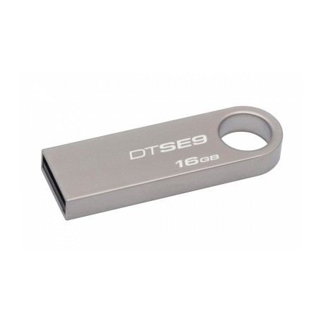 Memoria USB Kingston DataTraveler SE9, 16GB, USB 2.0, Plata