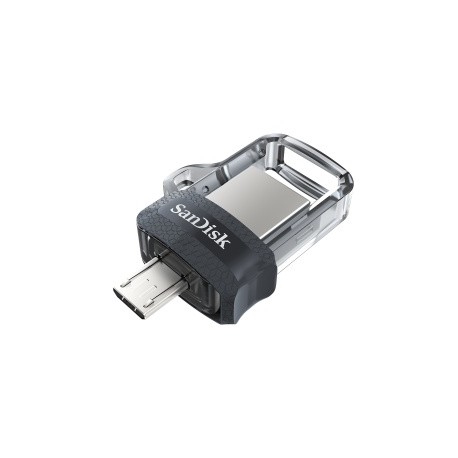 Memoria USB SanDisk Ultra Dual Drive M3.0, 128GB, USB 3.0, Gris