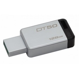 Memoria USB Kingston DataTraveler 50, 128GB, USB 3.0, Plata