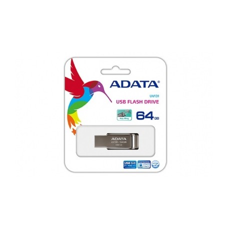 Memoria USB Adata UV131, 64GB, USB 3.0, Gris