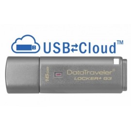 Memoria USB Kingston DataTraveler Locker G3, 16GB, USB 3.0, Plata