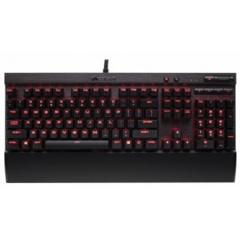 Teclado Gamer Corsair K70 LUX LED Rojo, Teclado Mécanico, Cherry MX Red, Alámbrico, Negro (Inglés)