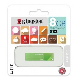 Memoria USB Kingston DataTraveler SE3 Back to School, 8GB, USB 2.0, Verde