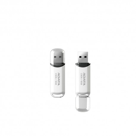 Memoria USB Adata C906, 8GB, USB 2.0, Blanco