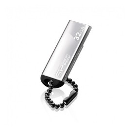 Memoria USB Silicon Power Touch 830, 32GB, USB 2.0, Plata