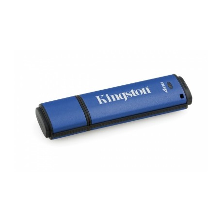 Memoria USB Kingston DataTraveler Vault Privacy, 4GB, USB 3.0, Encriptación de 256 bits, Azul