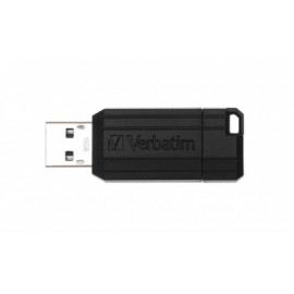 Memoria USB Verbatim PinStripe, 16GB, USB 2.0, Negro