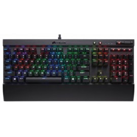 Teclado Gamer Corsair K70 Lux RGB, Teclado Mecánico, Cherry MX Red, Alámbrico, Negro (Español)