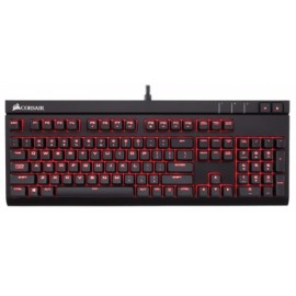 Teclado Gamer Corsair Strafe, Teclado Mecánico, Cherry MX Red, Alámbrico, USB, Negro (Ingles)