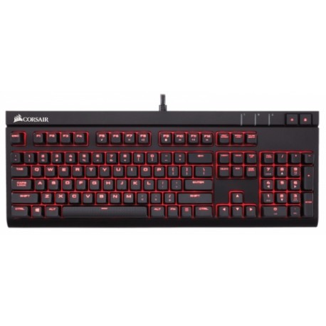 Teclado Gamer Corsair Strafe, Teclado Mecánico, Cherry MX Red, Alámbrico, USB, Negro (Ingles)