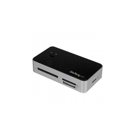 StarTech.com Lector de Memoria con Hub USB de 2 Puertos, USB 3.0, Negro