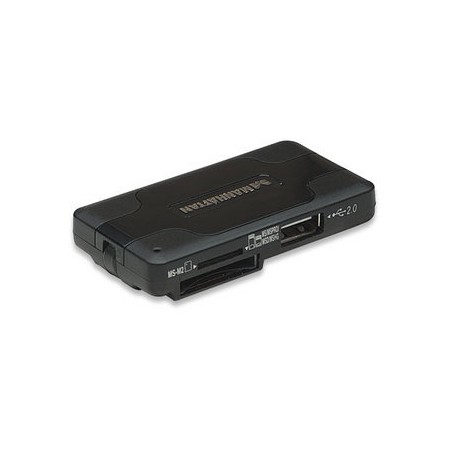 Manhattan Lector de Tarjetas 40 en 1, USB 2.0, Negro