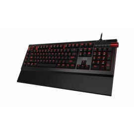 Teclado Gamer AZIO MGK-ARMATO-01 LED Rojo, Teclado Mécanico, Cherry MX Brown, Alámbrico, Negro (Inglés)