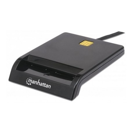 Manhattan Lector de Memoria Inteligente USB 2.0, Negro