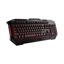 Teclado Gamer ASUS Cerberus LED Azul Rojo, Alámbrico, Negro (Inglés)