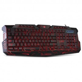 Teclado Gamer Marvo K636L LED Rojo, Alámbrico, USB, Negro (Inglés)