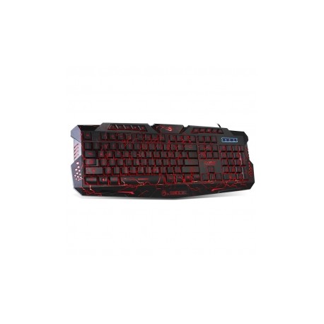 Teclado Gamer Marvo K636L LED Rojo, Alámbrico, USB, Negro (Inglés)