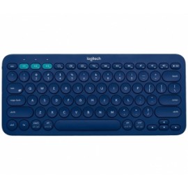 Teclado Logitech Mini Multidispositivo K380, Bluetooth, Azul (Inglés)