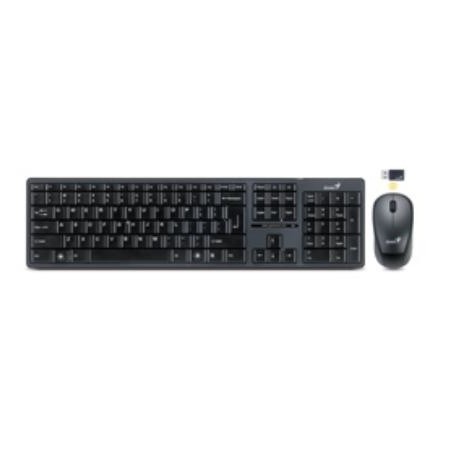 Kit de Teclado y Mouse Genius SlimStar 8000ME, Inalámbrico, USB, Negro