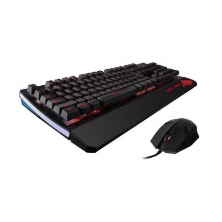 Kit Gamer de Teclado y Mouse Eagle Warrior G75, Alámbrico, USB, Negro