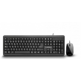 Kit de Teclado y Mouse Ateck TB-01006, Alámbrico, USB, Negro