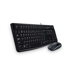 Kit de Teclado y Mouse Logitech MK120, Alámbrico, USB, Negro