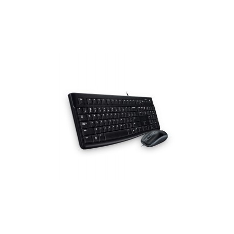 Kit de Teclado y Mouse Logitech MK120, Alámbrico, USB, Negro