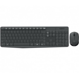 Kit de Teclado y Mouse Logitech MK235, Inalámbrico, USB, Negro