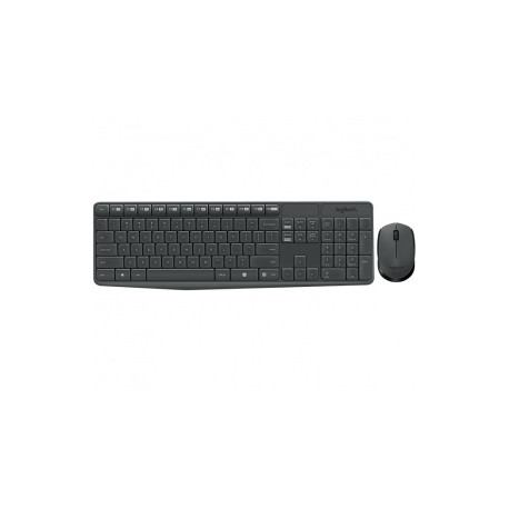 Kit de Teclado y Mouse Logitech MK235, Inalámbrico, USB, Negro