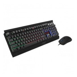 Kit Gamer de Teclado y Mouse Eagle Warrior FÉNIX, Alámbrico, USB, Negro